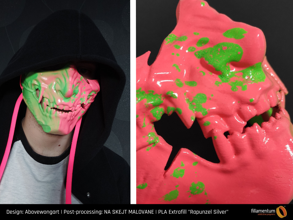 Postprocessing PLA on masks by NA SKEJT MALOVANE | Fillamentum